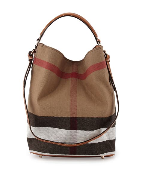 burberry hobo bag ashby medium canvas calfskin|BURBERRY Canvas Mega Check Medium Ashby Hobo Saddle .